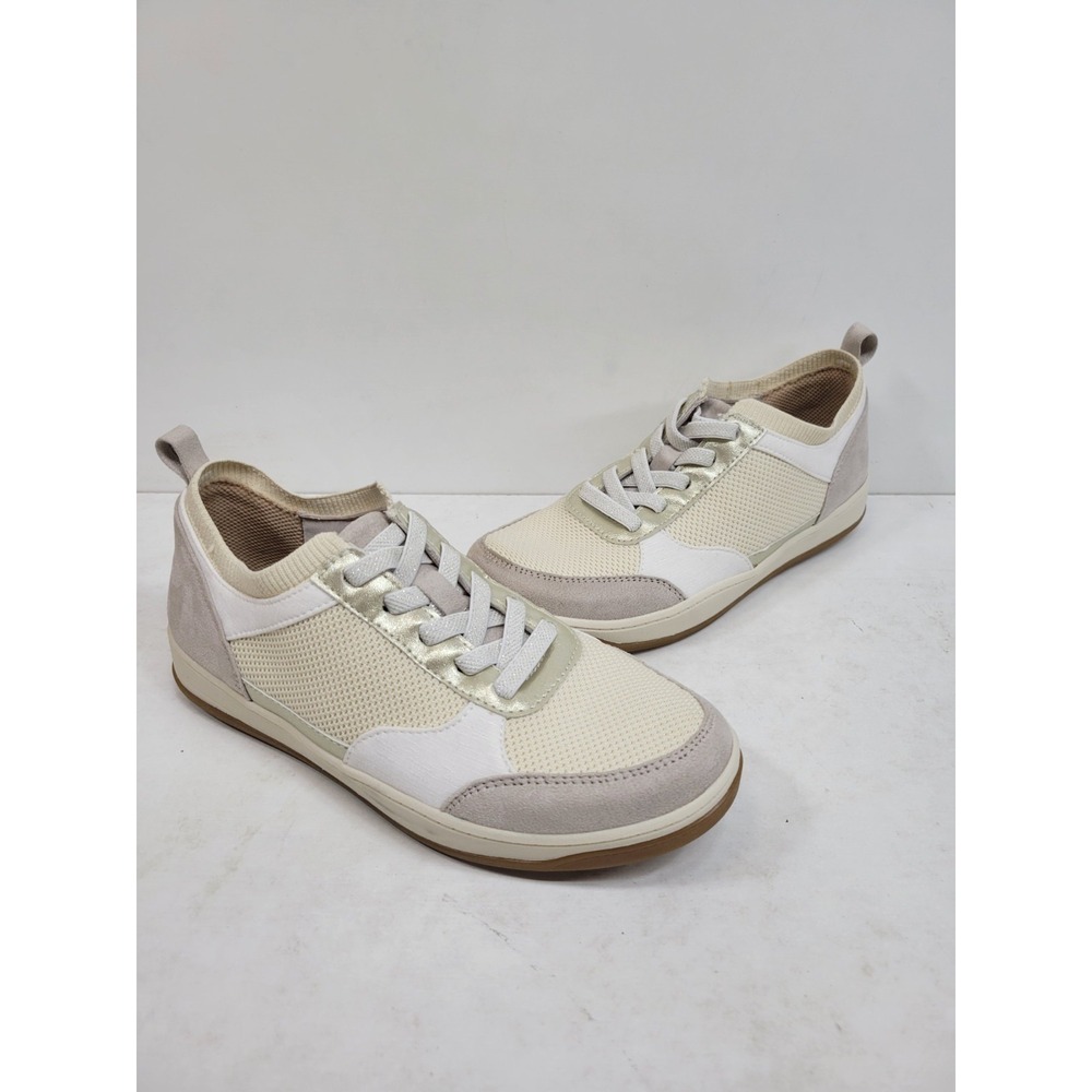 Easy Spirit Dynamic Women's Sneakers Size 6.5M White Beige Mesh Lace Up Comfort